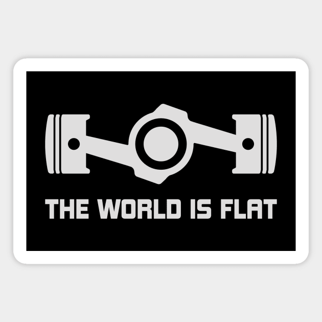 The World is Flat Subie Flat-4 Engine JDM Car Magnet by JDM-Rey